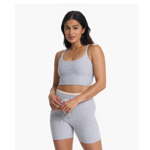 Vuori Women's XS Long Line Elevation Bra Heather Grey NWT Medium Support Mesh - Picture 6 of 7